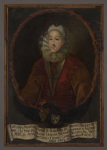 Portrait of Katarzyna Hlebowicz, née Radziwill 1613–1672, unknown Polish painter. Oval portrait