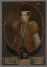 Portrait of Zofia née Radziwill post 1582–1613, 1733–1737. Oval portrait in a laurel wreath