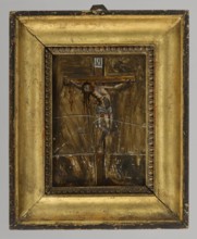 Christ crucified, unknown Polish painter, 19th century, painting, height 17 cm, width 13 cm, A