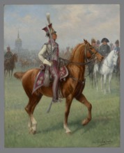 Officer of the Light Horse Guard Regiment in full dress, Chelminski, Jan 1851–1925, painter; early