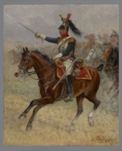 14th Cuirassier Regiment, Chelminski, Jan 1851–1925 painter, early 20th century, painting, height