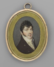 Portrait of a Young Man, Auvigny, Charles d' 1760–1830 painter; portrait en trois-quarts of a man;