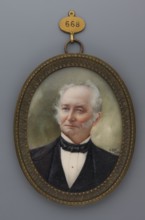 Portrait of an Elderly Man with Sideburns, by Jahn, Friedrich August fl. 1810–1894, painter.