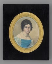 Portrait of Joanna Duninówna. Leon Brzezinski 1809–1865, painter. Miniature, 1833, France. Almost