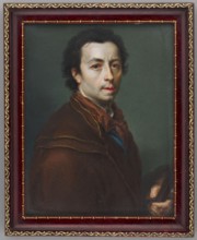 Copy from a self-portrait of Anton Rafael Mengs 1728–1779. Three-quarter half-length facing right: