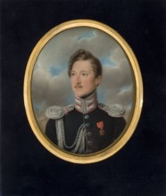 Portrait of a captain of the troops of the Kingdom of Poland. Direct bust, head 3/4 to the left.