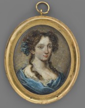Portrait of Zofia Lekawska, unknown artist, amateur painter. Miniature portrait, bust