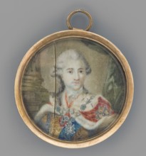 Portrait of King Stanislaw August Poniatowski in coronation robes after Marcello Bacciarelli, by