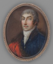 Szczesny Jerzy Potocki from Tulczyn 1776–1809, unknown painter. 3/4 bust left; short grey powdered