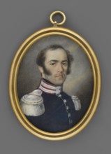 General Karol Zielinski 1787–1835, unknown artist, portrait en trois-quarts of a man; miniature