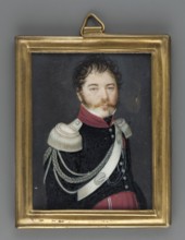 Portrait future general Ignacy Pradzynski 1792–1850 in the uniform of a colonel of the troops of
