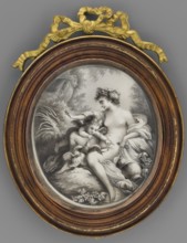 Venus and Cupid with doves in grisaille; painter Carl Gustav Klingstedt 1657–1734 and unknown