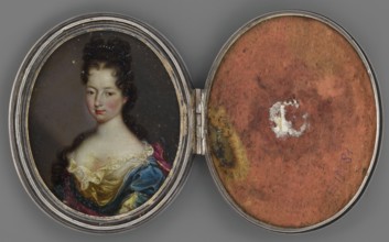 Portrait of a young woman, unknown artist, shoulder-length portrait of a young woman facing left,