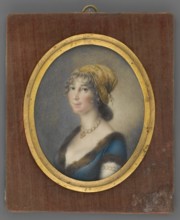 Portrait of a Woman in a Golden Bonnet, unknown artist, jewellery, aristocracy, women, costumes,