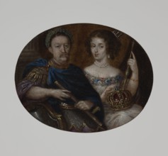 Double portrait of King John III and Queen Maria Casimire by Sebastiano Bombelli 1635–1719. Double