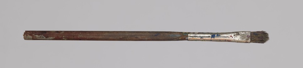 Jan Stanislawski's flat brush; Jan Stanislawski 1860–1907, painter. Painting accessory flat brush