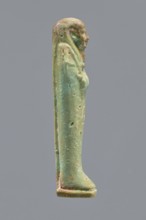 Ankhren's shabti, Ankh-ren name. Mummy-shaped figurine, funerary shabti, standing on a base and