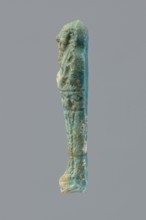 Ushabti, Mummy-shaped figurine funerary offering, wrapped in a shroud with its arms crossed on its
