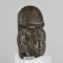 Fragment of a figurine of the god Khonsu — head. Fragment of a figurine: head of the god Khonsu