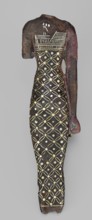 Figurine of a goddess, Neith mythology, female figurine, Egyptian deity. Standing woman in a narrow