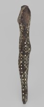 Figurine of a goddess, Figurine of a standing woman in a narrow dress with straps. The dress is