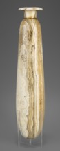 Alabastron, Slender alabastron with a distinct short cylindrical neck and a wide flat rim, provided