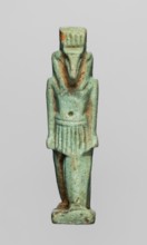 Amulet — god Thoth; object made of green faience; Egyptian; Late Period, 664–332 BC; amulet