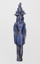 Amulet - Nehebkau, Nehebkau myth., Egyptian deities, Egyptian religion; dark blue glass; 332–30 BC,