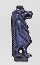 Amulet — goddess Toeris; maker, Toeris myth., Egyptian deities, Egyptian religion; navy blue glass