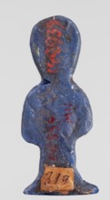 Amulet - tit, protective amulet in the shape of a tit knot made of dark blue glass, with