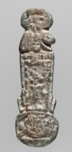 Amulet — counterweight menite;, Sekhmet mythology with solar disk iconography; grave goods;