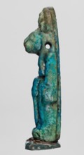 Amulet — figurine of a lion-headed goddess Sekhmet?, Sekhmet with a solar disk with a uraeus on her