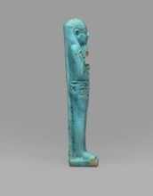 Ushabti Wahibre-em-achet, Back pillar, hieroglyphs, Wahibre-em-achet ca. 664–525 BC. Mummy-shaped