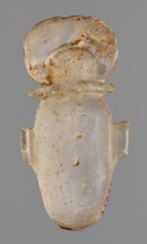 Amulet - heart with a sun disc;, sun disc iconography; protective amulet and grave good; Late