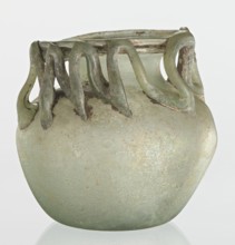 Bottle, unknown eastern workshop, 3rd century, vessel, height 7 cm, width 8.5 cm, A rounded glass