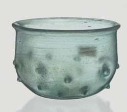 Bowl decorated with knobs; hemispherical shape with pinched projections;, 3rd–4th century AD;