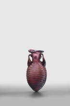 Amphora, unknown eastern workshop; De Tommaso form 20. Translucent manganese glass with an