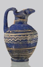Oinochoe, unknown eastern workshop; 3rd century BC. Type: Grose group II:A, form II:3. Dark blue