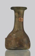 Vial, unknown eastern workshop, hemispherical body with a flat bottom, high cylindrical neck with