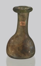 Vial, unknown eastern workshop, hemispherical body with a flat bottom, high cylindrical neck with