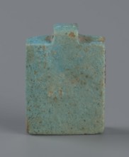 Amulet – plaque with a triad of deities: Harpocrates Horus, Isis, Nephthys. Amulet in the shape of