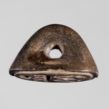 Amulet-seal with cartouche of Menkheperre Tuthmosis III, ca. 1479–1425 BC; convex handle; New