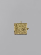 Diptych: Old Testament Holy Trinity and the Mother of God Znamienije, Old Believers' workshop; Mary