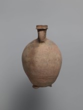 Bottle, unknown Egyptian workshop; painted Coptic pottery bottle, marl clay with limestone