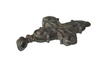 Enkolpion, Ruthenian workshop; bipartite enkolpion in the form of a Greek cross arms straight, not