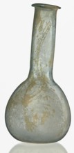 Pear-shaped vial, unknown Eastern workshop. The body is a slightly elongated sphere with a