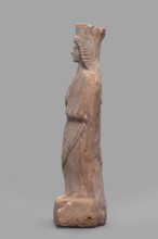 Figurine of a woman with a polos on her head, unknown Boeotian workshop; female figurine, 475–450