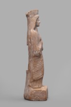 Figurine of a woman with a polos on her head, unknown Boeotian workshop, female figurine, 475–450