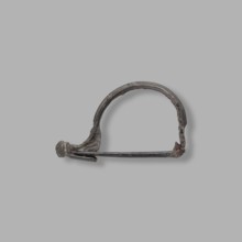 Aucissa-type fibula, Rome Empire, end of the 1st century BC–1st century. Complete brooch with a