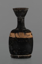 Black-finned aryballois lekythos, /workshop. Repossession Silesia. Lekythos in black-finned pottery